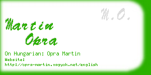 martin opra business card